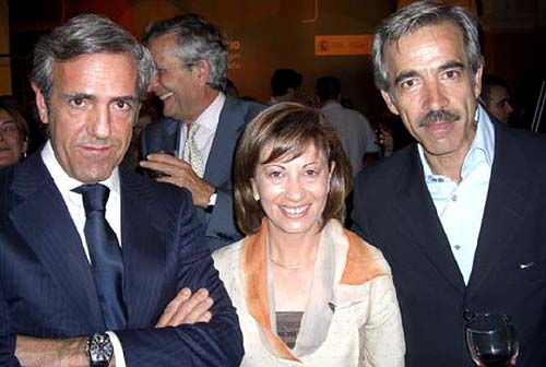 El empresario José Moro, la Ministra Elena Espinosa y el actor Imanol Arias